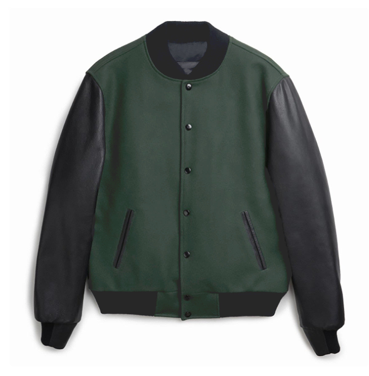 Street Wave Womens Trendy Baseball Jacket With Leather Sleeves And Practical Pockets
