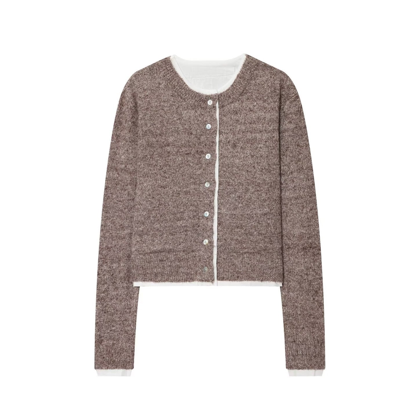 Street-Wave Women's Short Cardigan With Button Details Cozy Knit Everyday Chic Wardrobe Essential