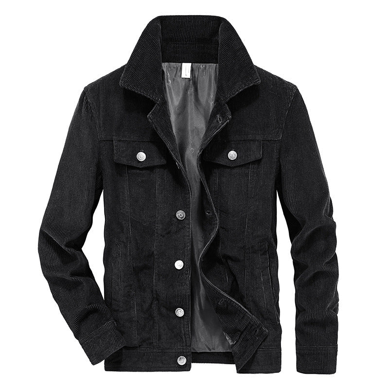 Street-wave Corduroy Jacket For Men Slim Fit Lightweight Versatile Urban Essential