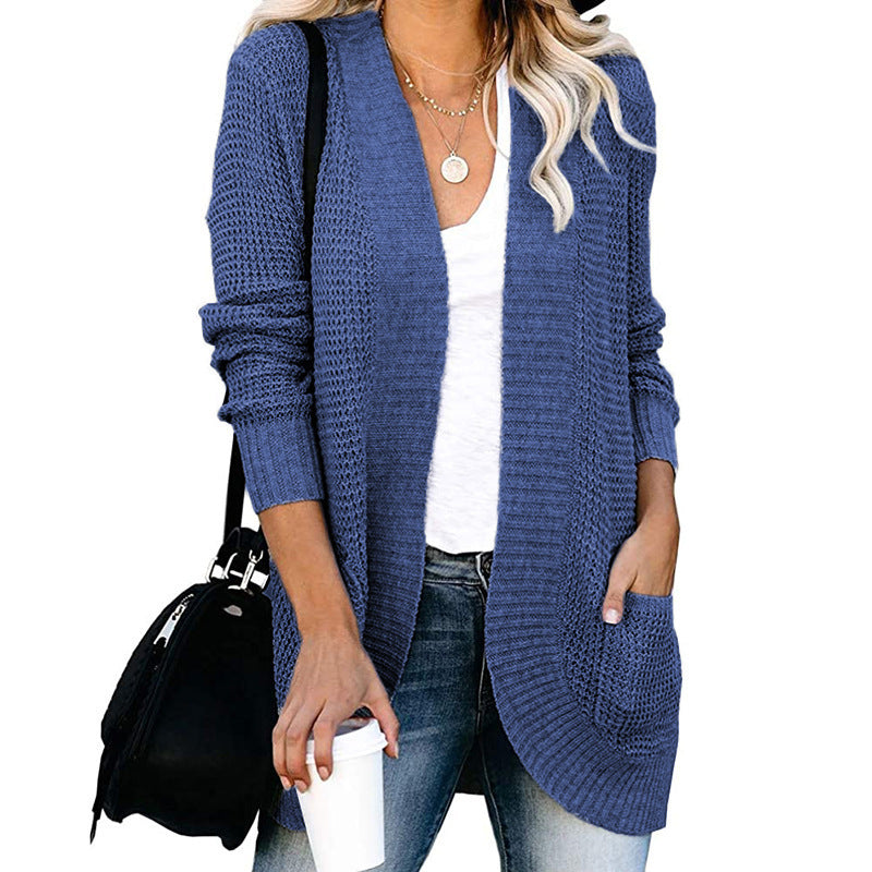 Streetwave Women's Knit Cardigan With Pockets Open Front For Cozy Everyday Style
