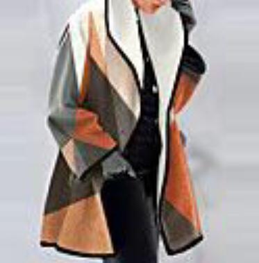 Street-wave Oversized Plaid Coat For Women With Luxurious Textured Wool Blend Timeless Cold Weather Essential