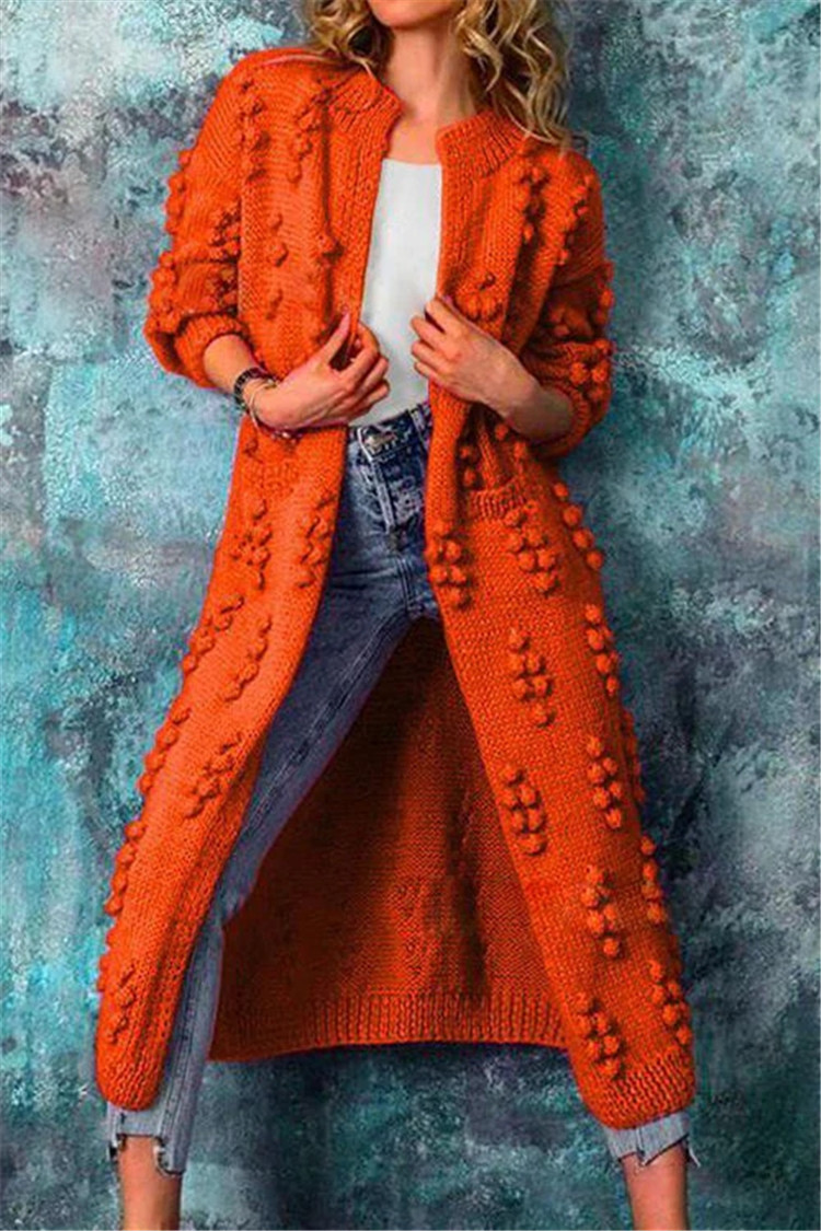 Street Wave Womens Long Knit Vest With Cozy Warmth And Subtle 3D Textured Details For All Day Chic