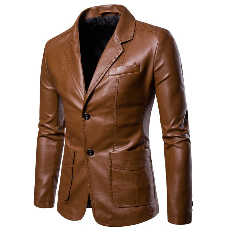 Mens Faux Leather Jacket Modern Fit Street Wave Premium Elegant Urban Style For Men Everyday Wear
