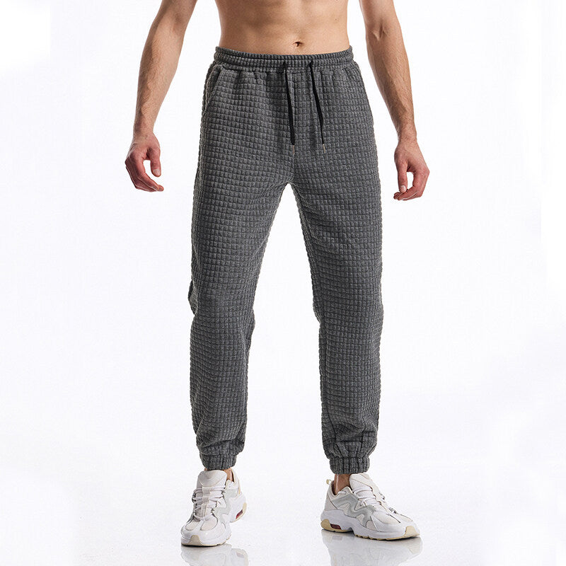 Streetwave Mens Textured Joggers Comfortable Structured Surface Sweatpants for Training