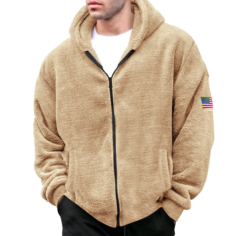 Street-wave Men's Fleece Jacket Soft Cozy Warmth Windproof Comfort Outerwear For Cold Weather
