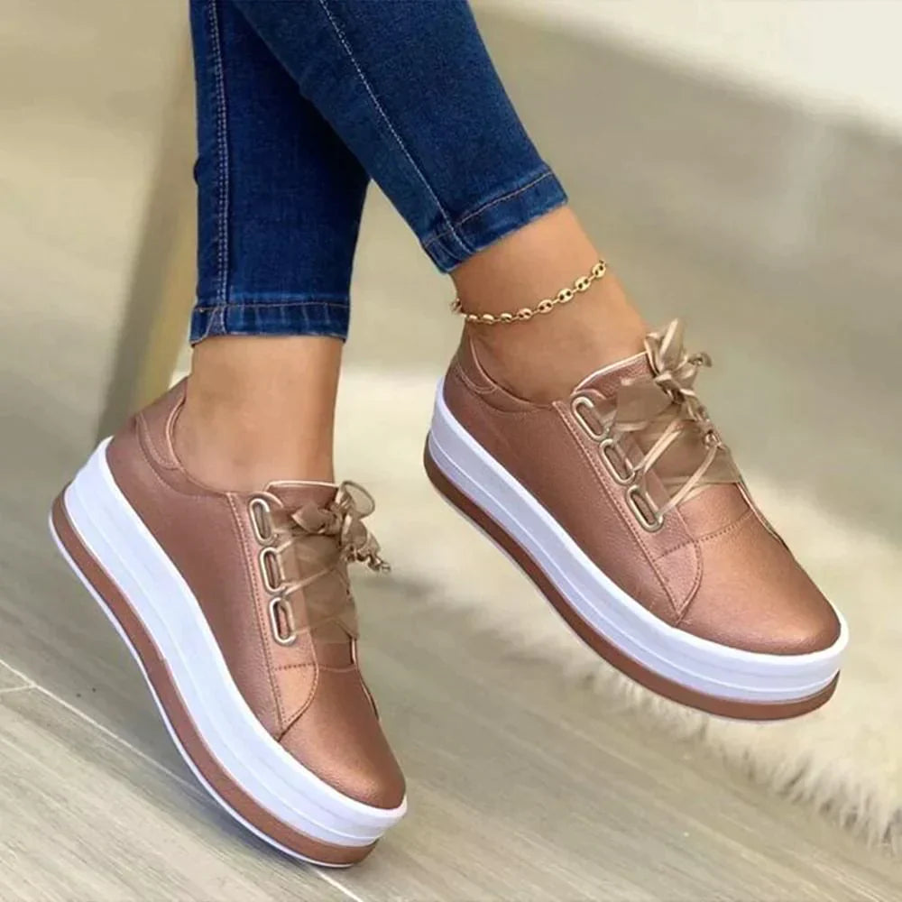 StreetWave Womens Orthopedic Platform Sneakers For All Day Comfort Style And Support