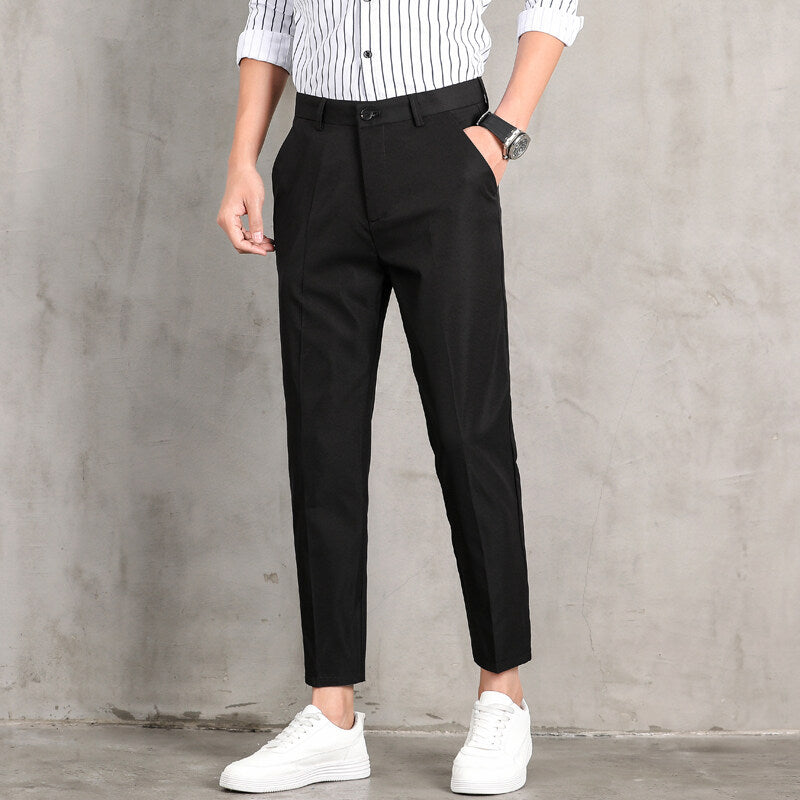 Street-Wave Men's Slim Fit Chino Pants With Side Pockets For Modern Everyday Breathable Comfort
