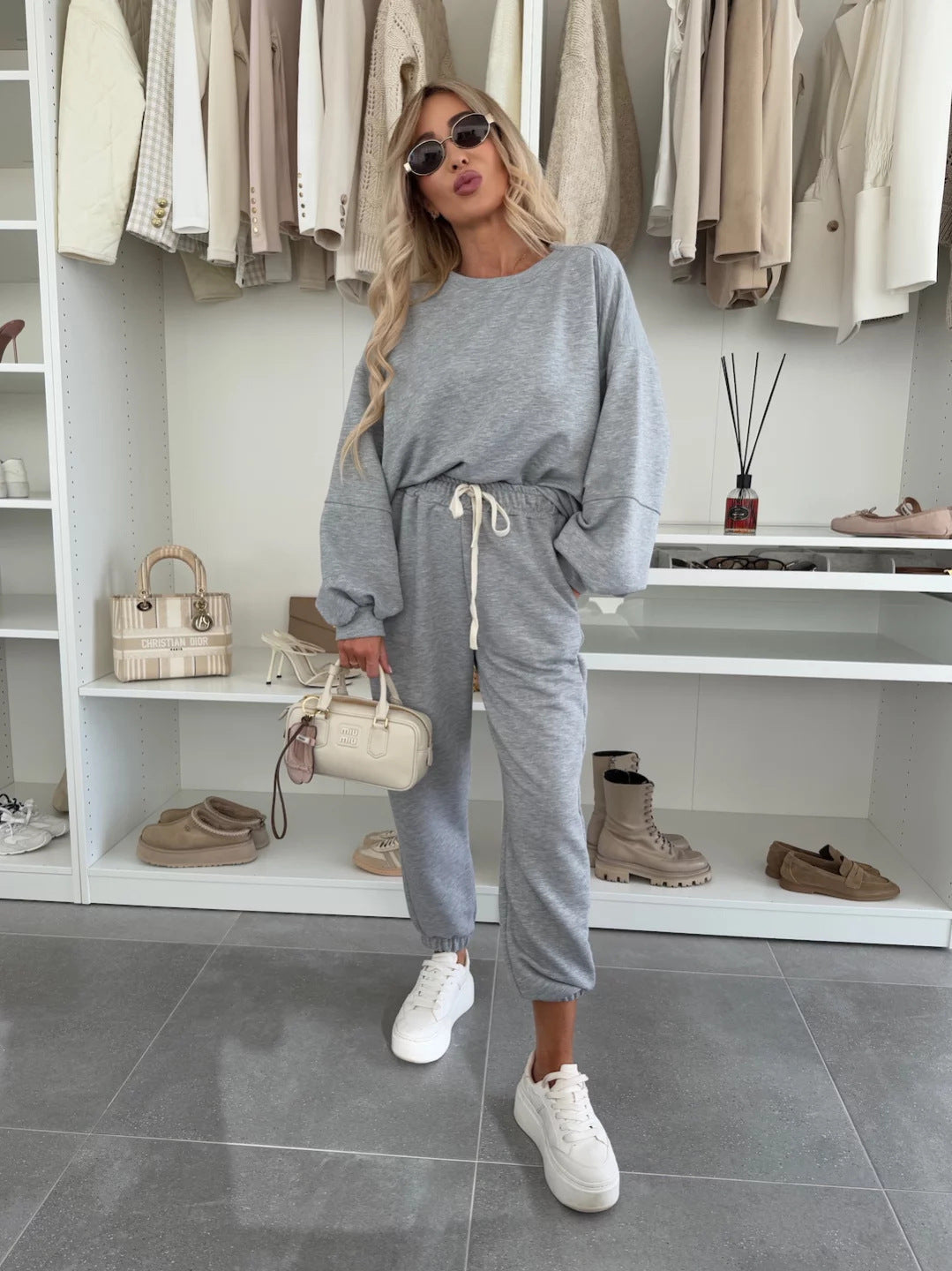 Street-Wave Women's Sporty Loungewear Set With Elastic Cuffs Relaxed Fit Cozy Comfort