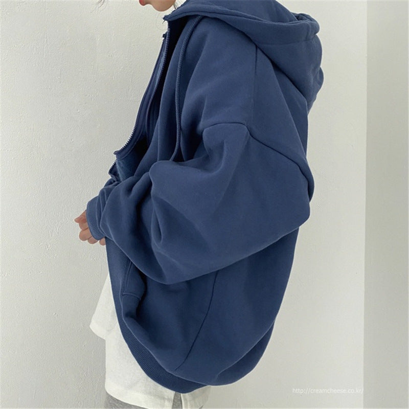 Street-Wave Women's Oversized Fleece Hoodie With Kangaroo Pocket For Cozy Warmth And Effortless Style