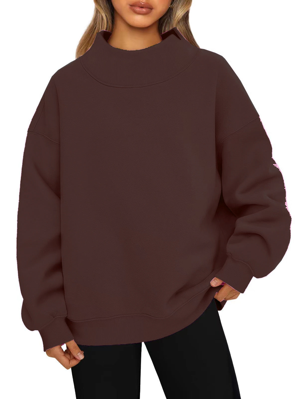 Street Wave Womens High Collar Sweater Soft Cozy Knit For Everyday Style And Comfort