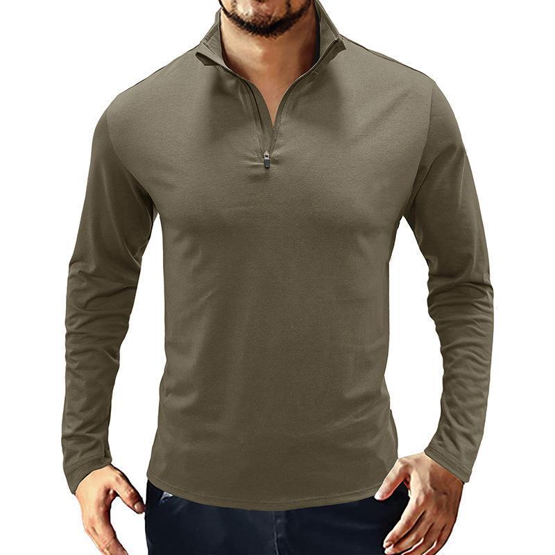 Mens Stand Collar Pullover Street-wave Ultra Comfort Stretch Knit For Casual Daily Wear For Men