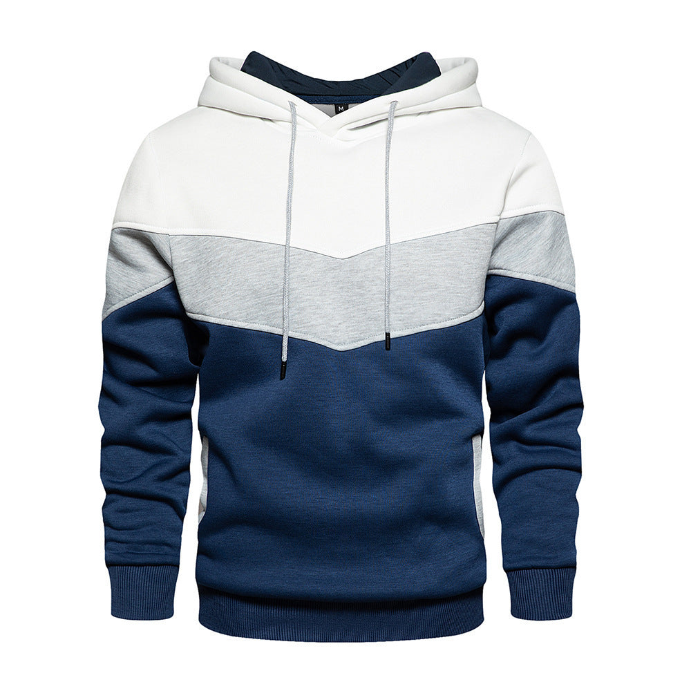 Street Wave Men's Geometric Color Block Hoodie for Stylish Comfortable Everyday Wear