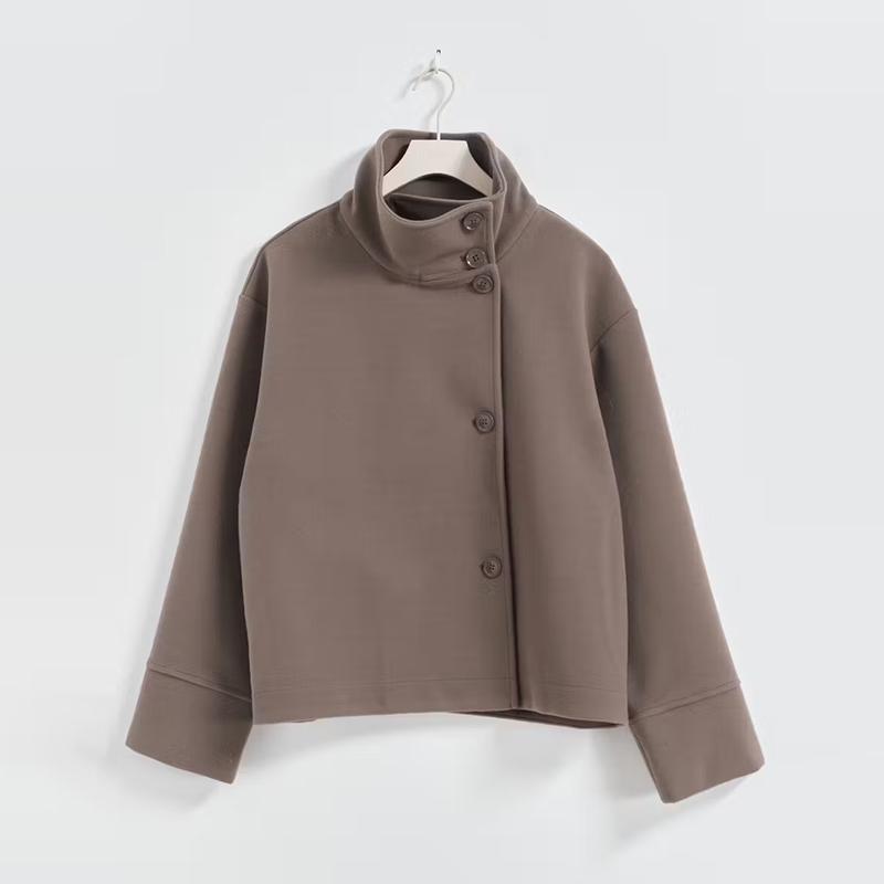 Street-Wave Women Wool Jacket With Structured Collar And Elegant Tailored Fit For Office And Casual Wear