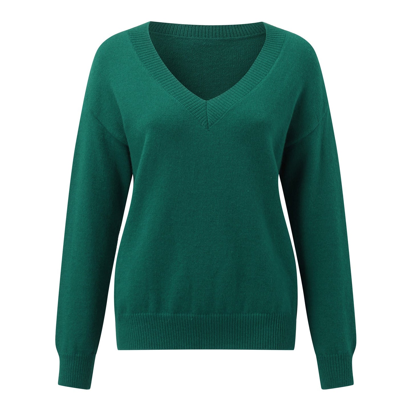 Street-wave Women's V-Neck Sweater Soft Cozy Knit for Elegant Everyday Comfort and All Day Wear