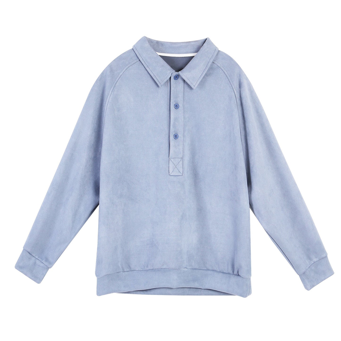 Street-wave Women's Sporty Long Sleeve Polo Top With Casual Collar And Button Details