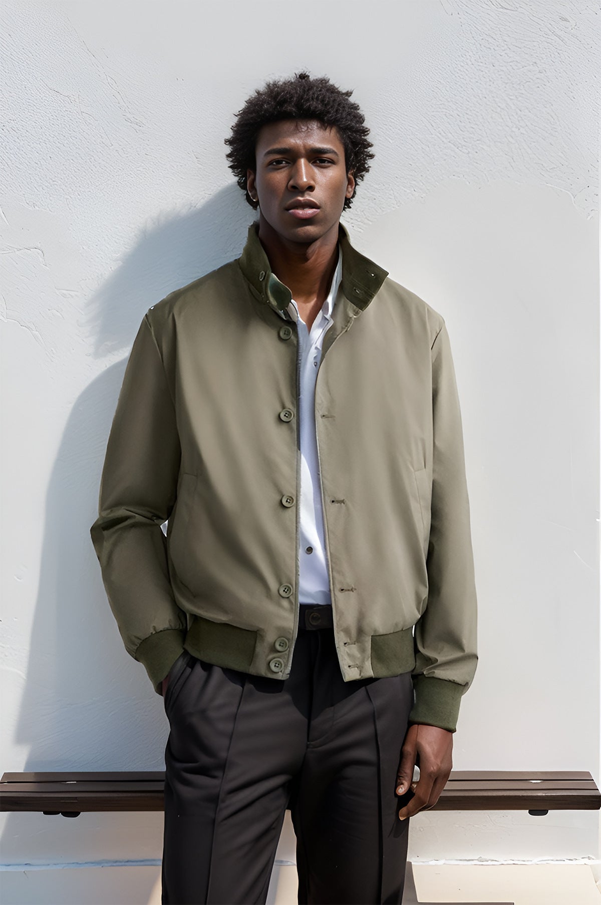 Street-Wave Men's Water-Repellent Transitional Jacket With Zipper For Everyday Active Wear