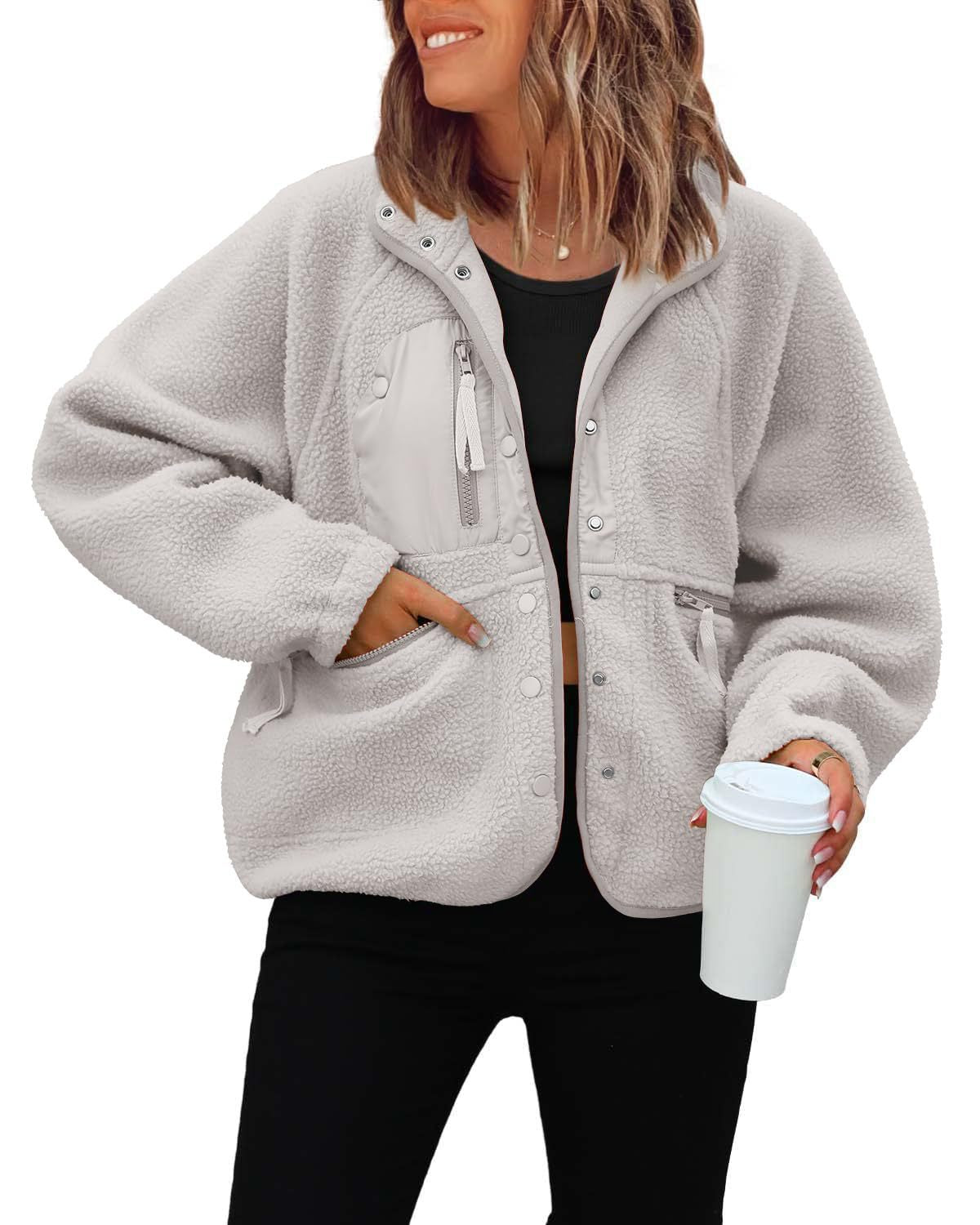 Street-Wave Cozy Fleece Jacket For Women With Practical Pockets And Warmth Soft Lined Comfort
