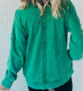 Street-Wave Women Oversized Sweatshirt With Ruched Details Soft Cotton Blend Comfort