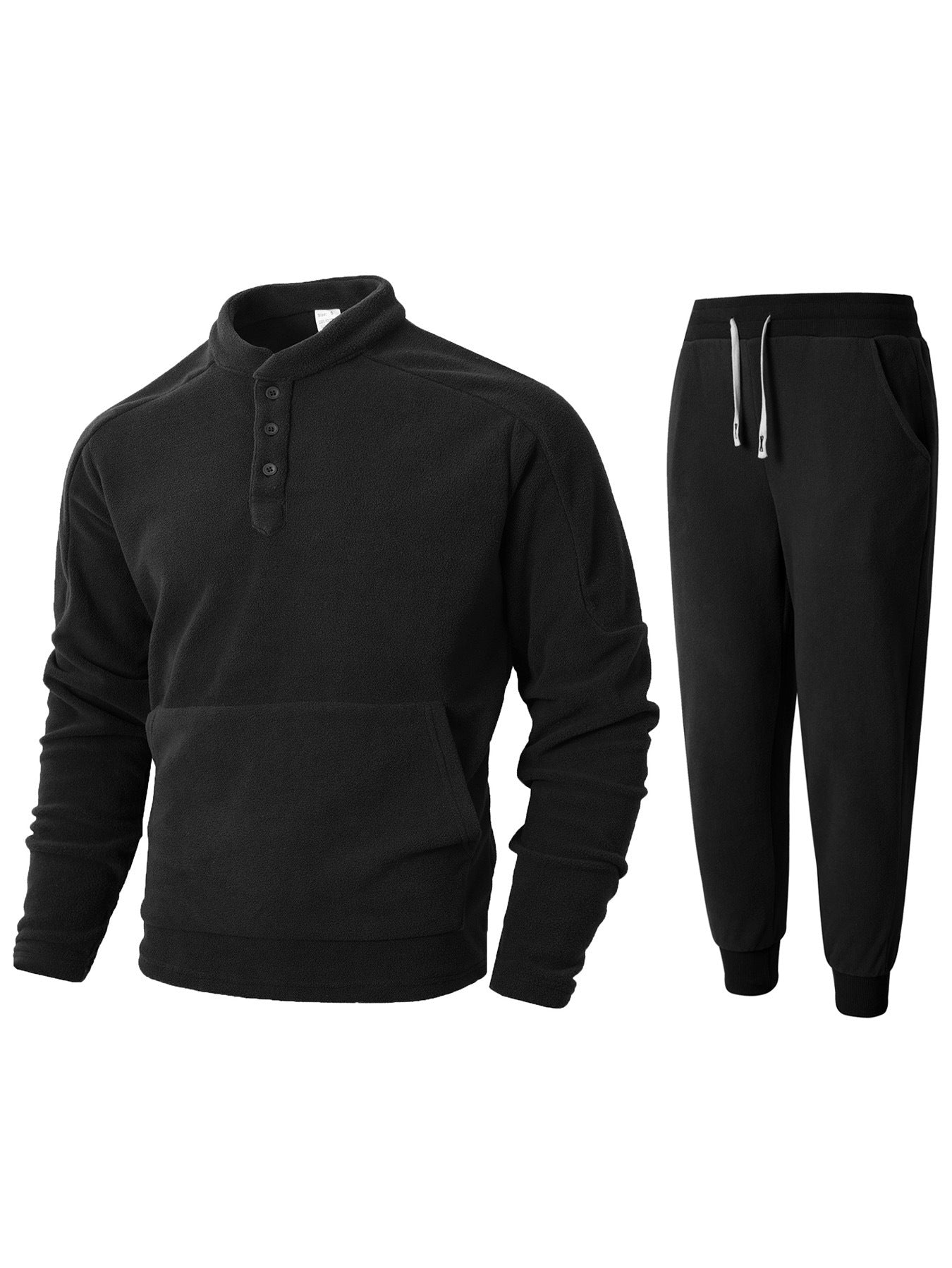 Street-Wave Men's Fleece Tracksuit With Cozy Warmth for Home and Outdoor Wear Everyday
