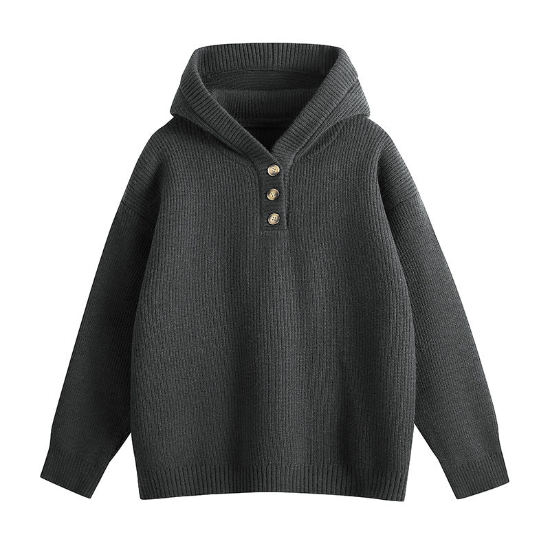 Street-wave Women Cozy Knit Pullover Stand Collar
