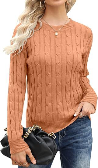 Street-Wave Women's Cable Knit Sweater Soft Cotton Blend For Comfortable Everyday Wear Timeless Chic Pullover