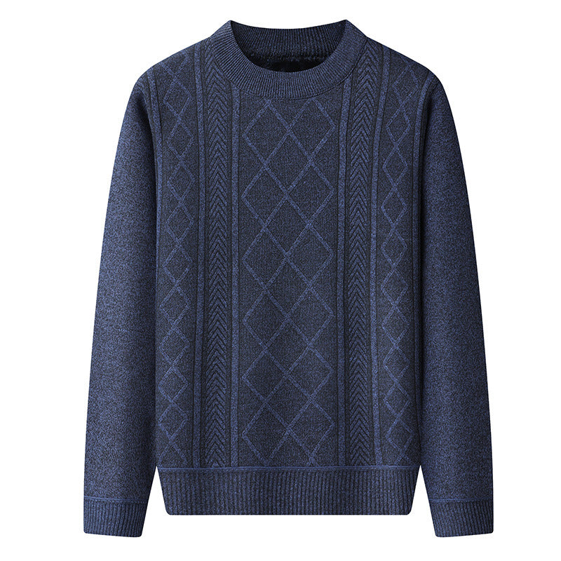 Street-Wave Men's Cable Knit Wool Blend Pullover Sweater