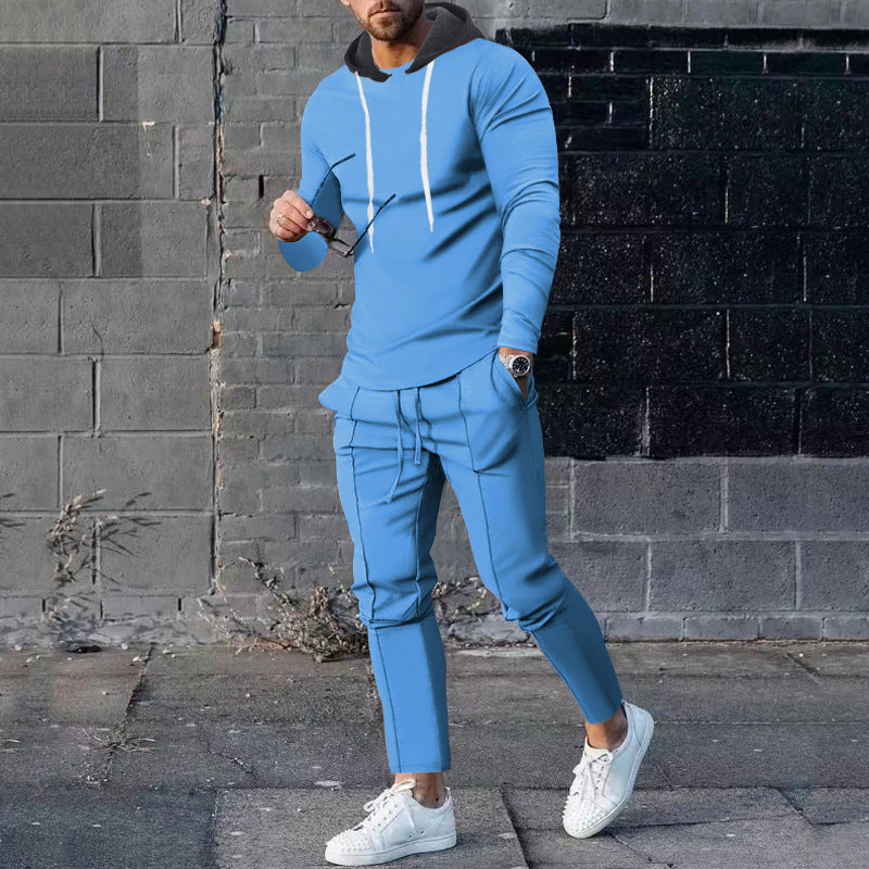 Street-wave Mens Hoodie Set With Stylish Joggers For All Day Comfort And Casual Athleisure