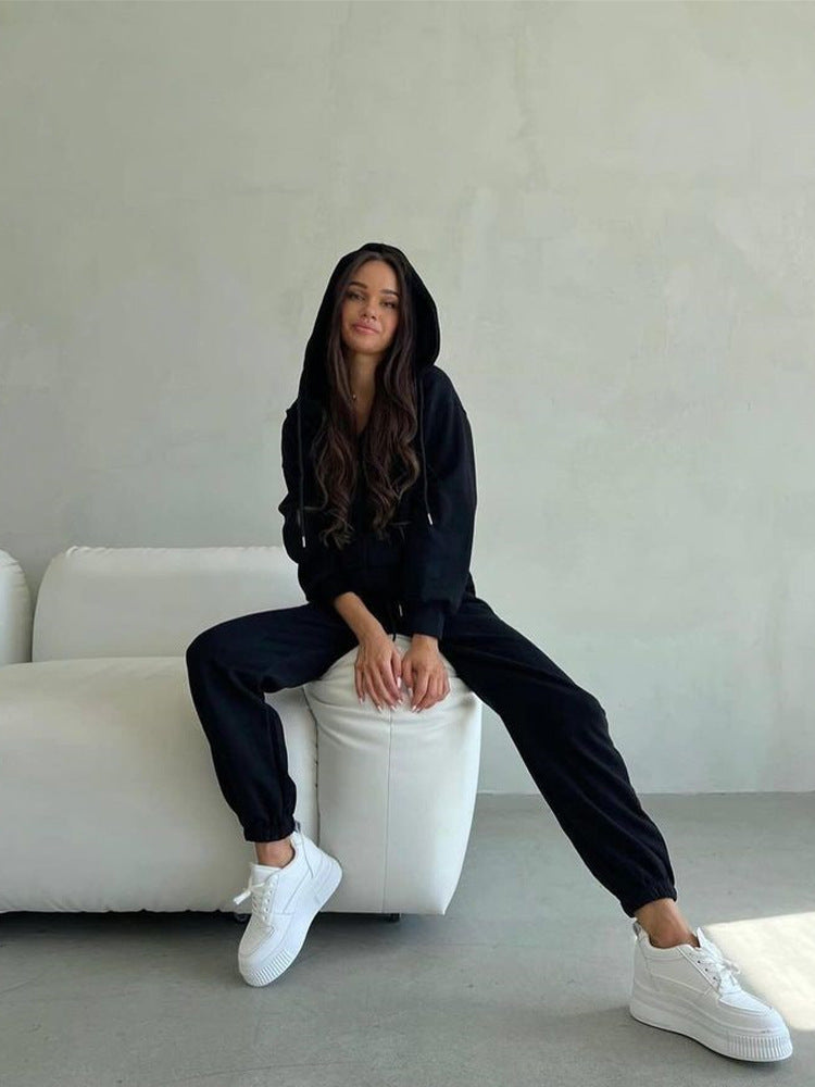 Street Wave Women Fleece Jogger Set For Athleisure And Home Comfort With Soft Cozy Feel
