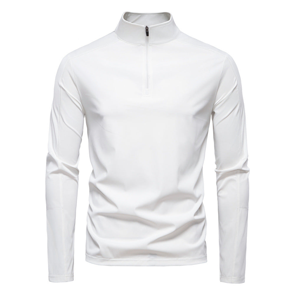 Mens Functional Shirt With Short Zip For Active Men Street-Wave Dry Comfort Performance