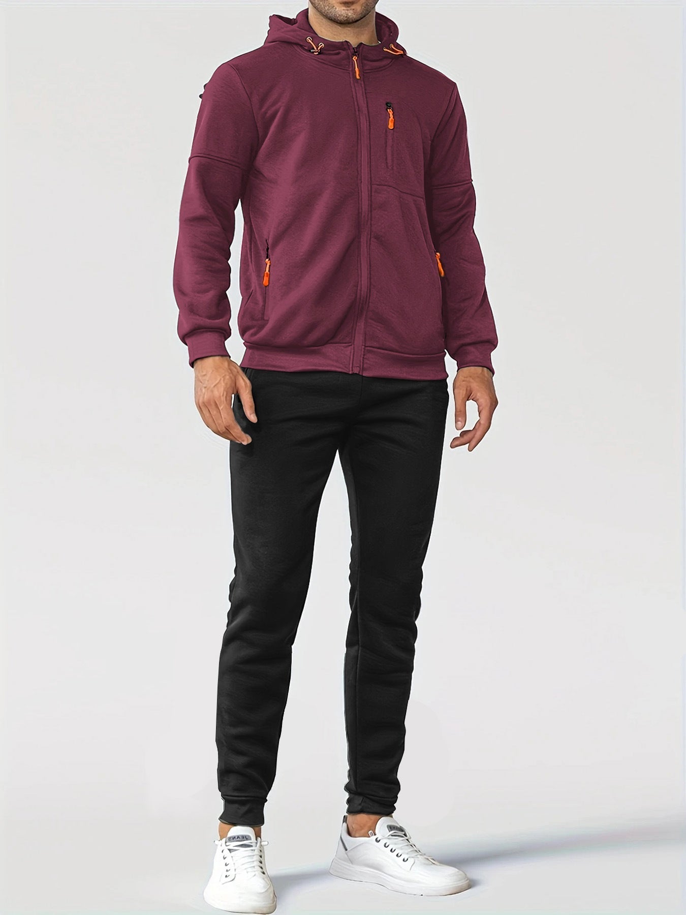 Street-wave Mens Breathable Training Jacket With Zippered Pockets For Active Athletes