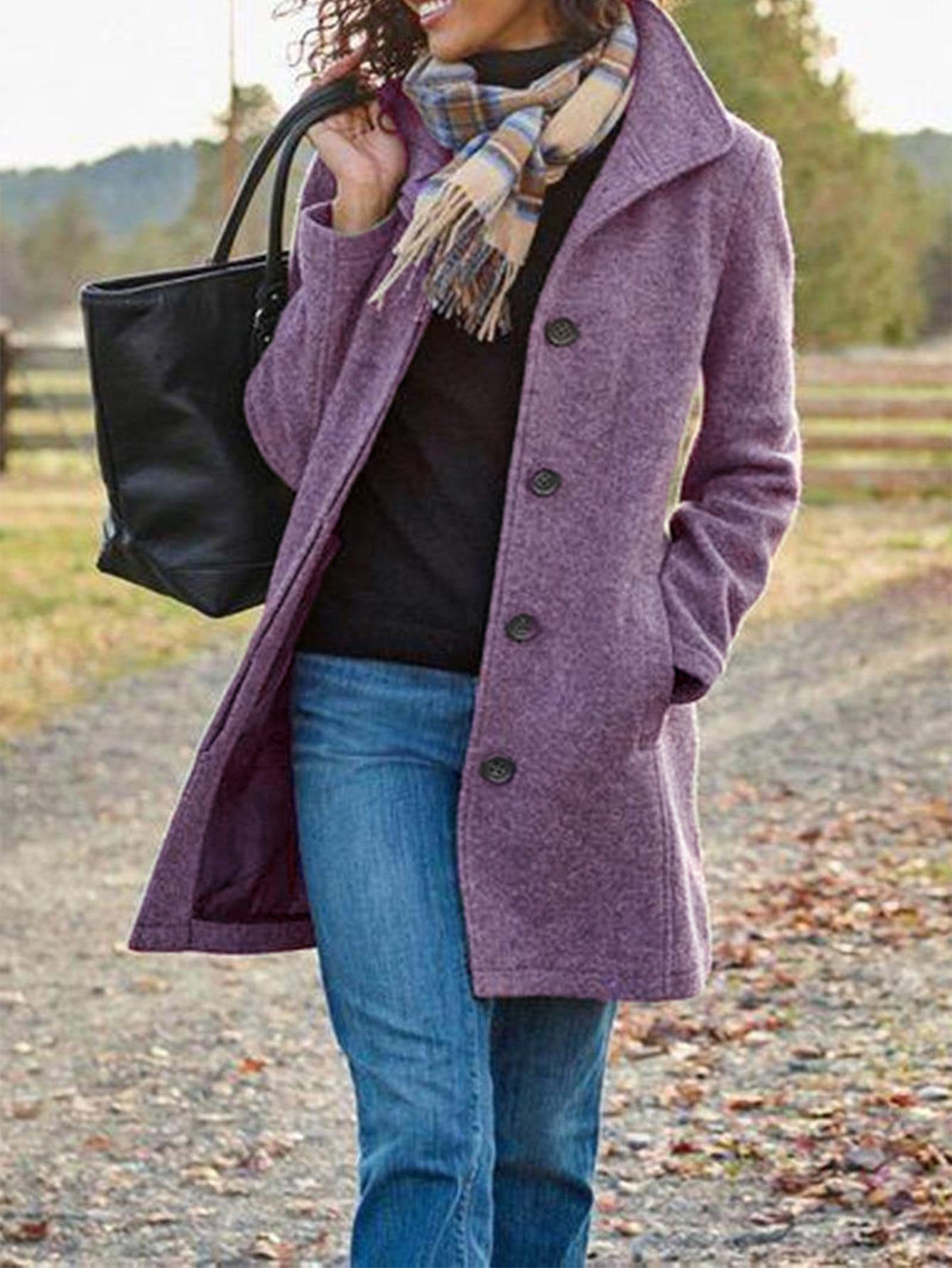 Street-Wave Women's Elegant Wool Coat With Practical Pockets And Classic Lapel For Fall