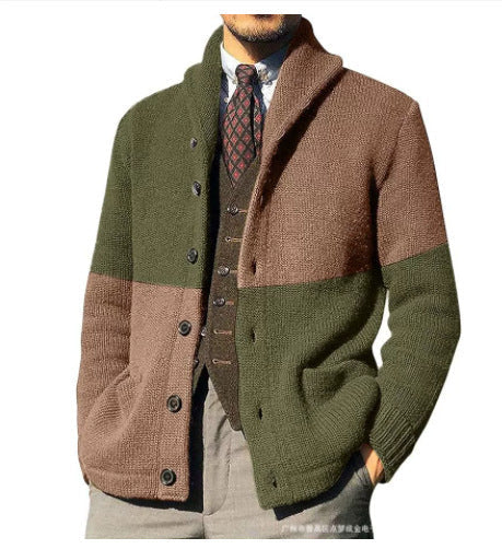 Streetwave Men's Cardigan With Shawl Collar Premium Knit Full Button Front For Modern Gentlemen