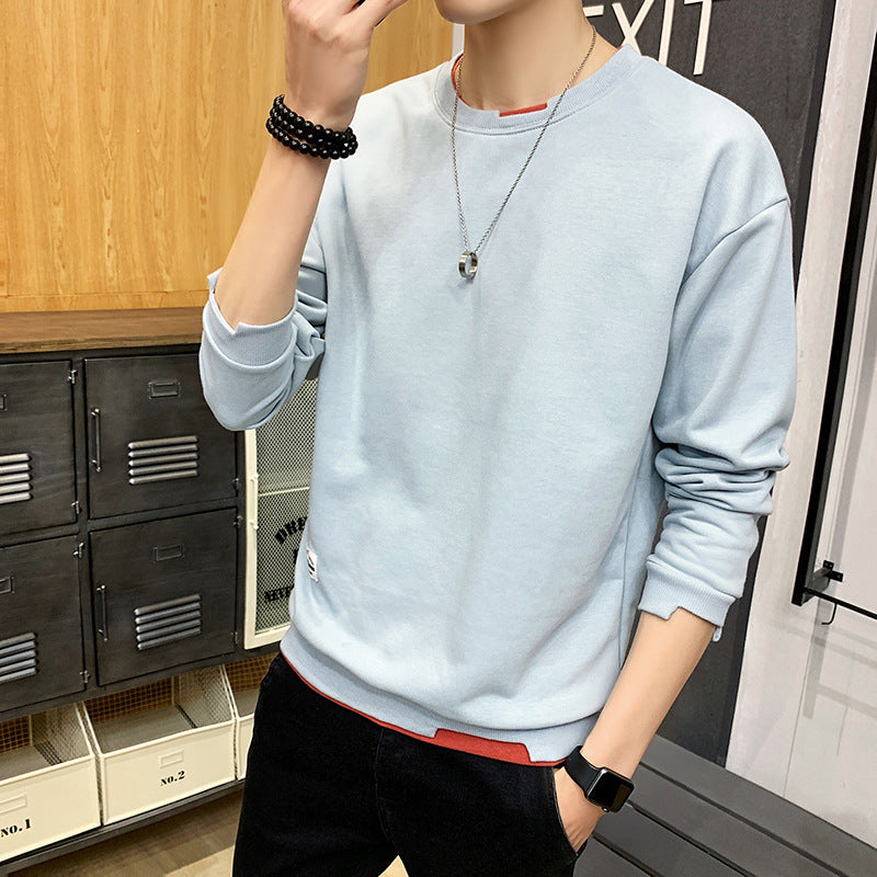Mens Casual Sweatshirt With Contrast Hem From Street Wave Premium Soft Cotton Blend For Everyday Wear