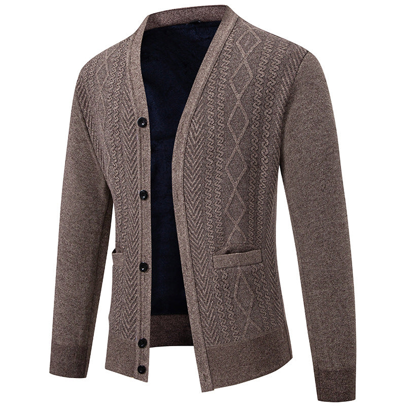 Mens Cardigan With Structured Knit Design And Button Front By Street Wave For Modern Men