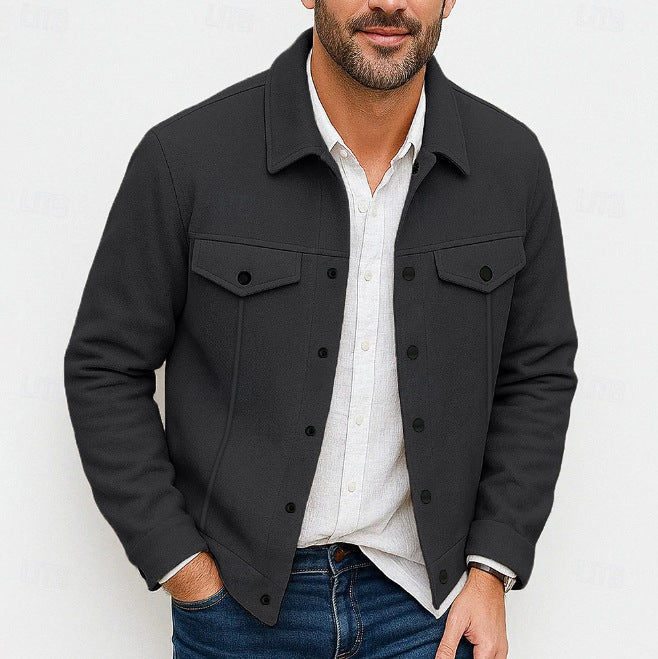 Street-Wave Utility Jacket For Men With Padded Pockets Durable Stylish Everyday Urban Wear