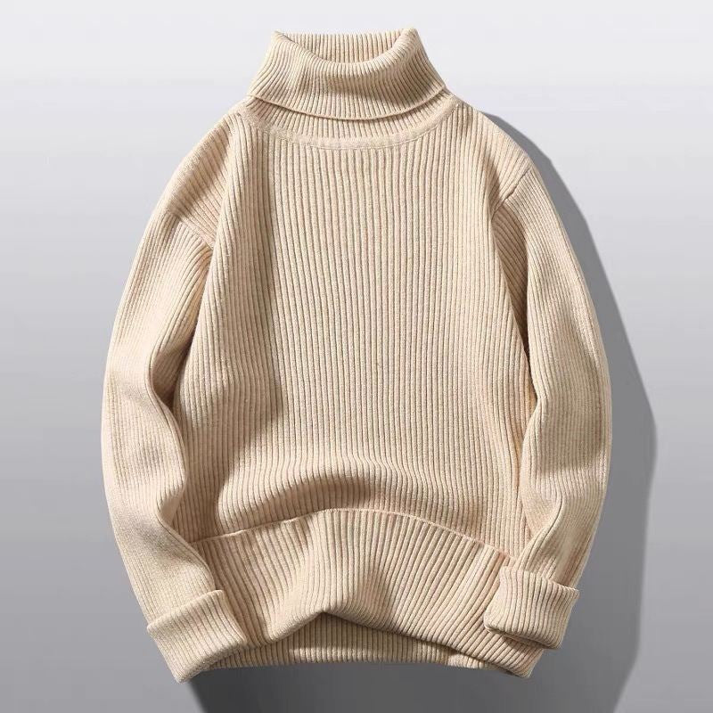 Street-Wave Women's Soft Ribbed Turtleneck Knit Sweater For Cozy Everyday Warmth And Comfort