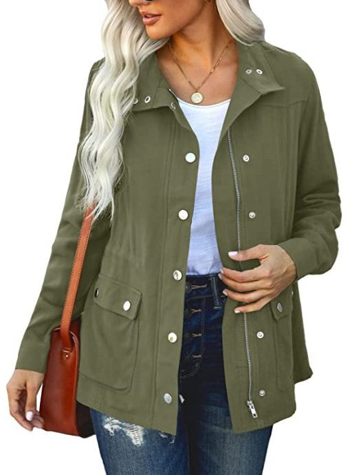 Street-Wave Women's Everyday Jacket With Functional Pockets And Hood For Effortless All-Weather Style