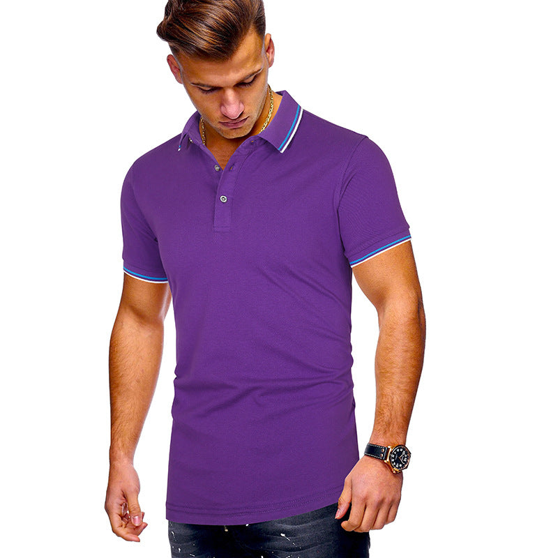 Men's Polo Shirt Breathable Cotton with Modern Accents by Streetwave, Casual Everyday Wear