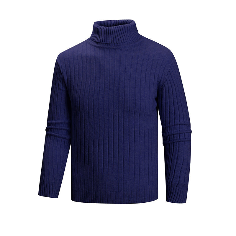Streetwave Mens Red Ribbed Turtleneck Sweater With High Collar For Warmth Comfort And Style