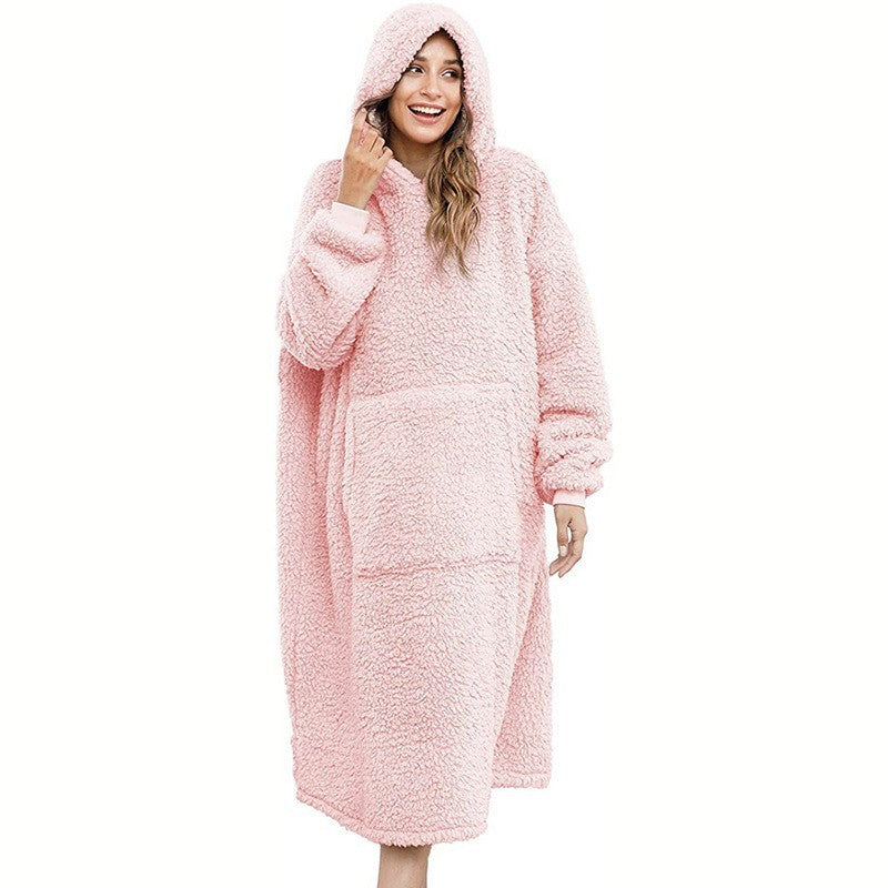 Streetwave Men Fleece Bathrobe Cozy Plush With Hood And Pockets For Home Relaxation And Warmth
