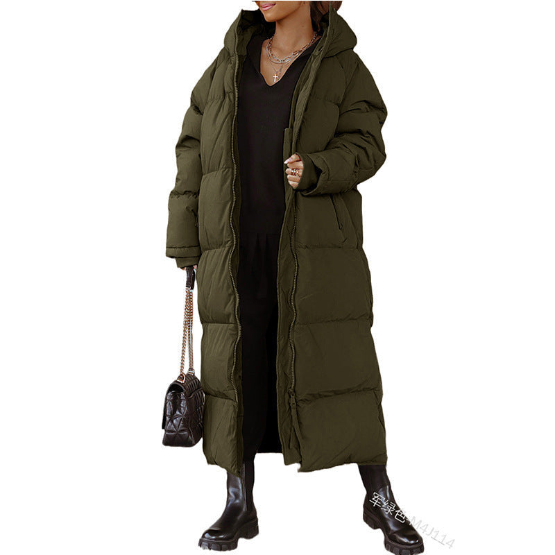Street-wave Women's Long Puffer Coat With Hood Ultra Warm Long Line Jacket For Winter