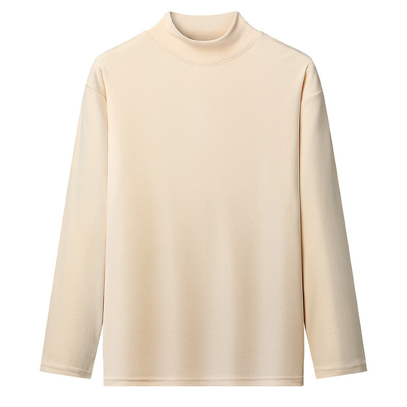 Street Wave Womens Stand Collar Long Sleeve Shirt Breathable Warm Comfort Elegant Minimal Design