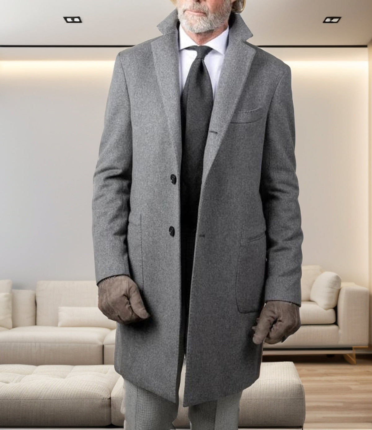 Street-wave Men's Elegant Wool Coat With Slim Silhouette And Tailored Fit For Winter