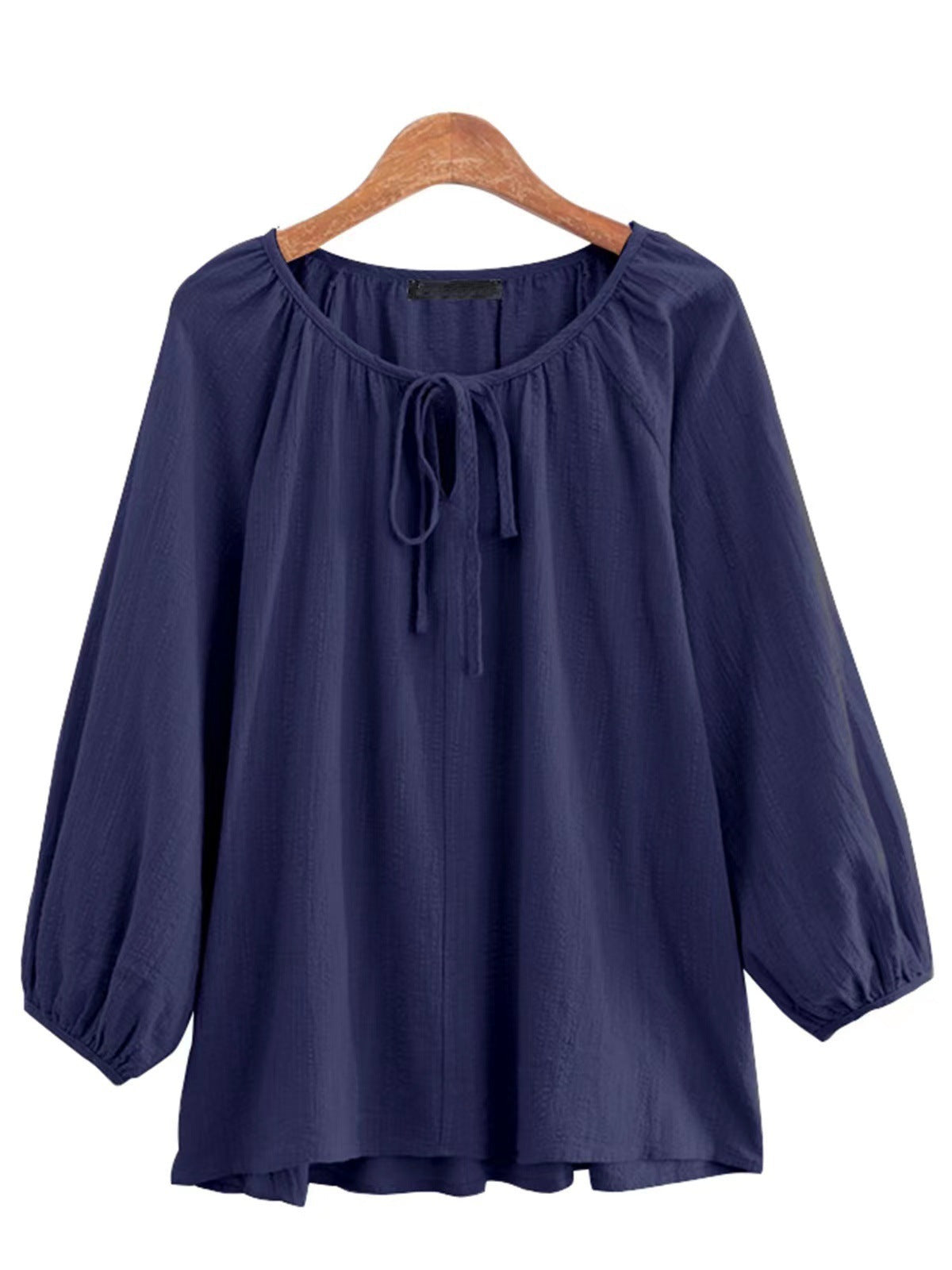 Women's Blouse With Elegant Round Neckline And Puff Sleeves By Street-wave For Women Chic Everyday Wear