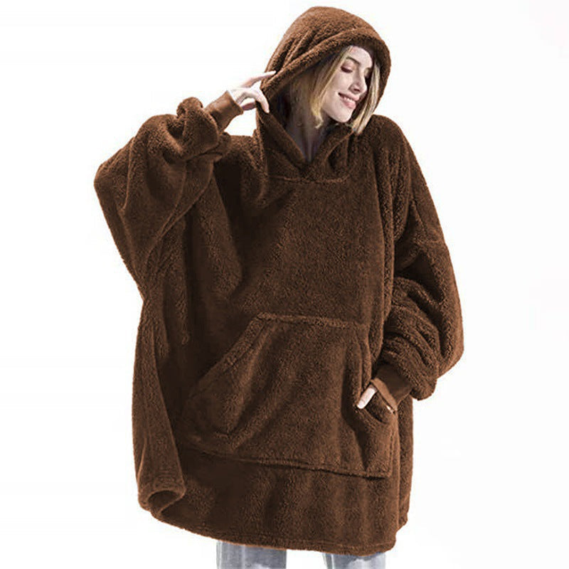 Streetwave Cozy Oversized Fleece Hoodie Jacket For Women With Kangaroo Pocket Ultra Soft Comfort