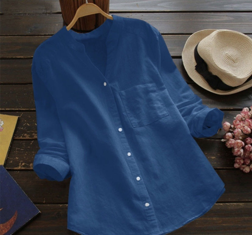 Street-Wave Women's Blouse With Elegant Button Placket And Modern Fit, Breathable Lightweight Fabric, Ideal For Work