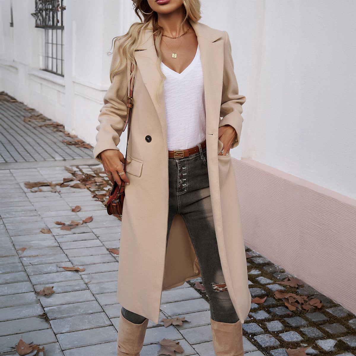 Street Wave Oversized Coat For Women, Elegant Timeless Long Coat With Comfortable Fit