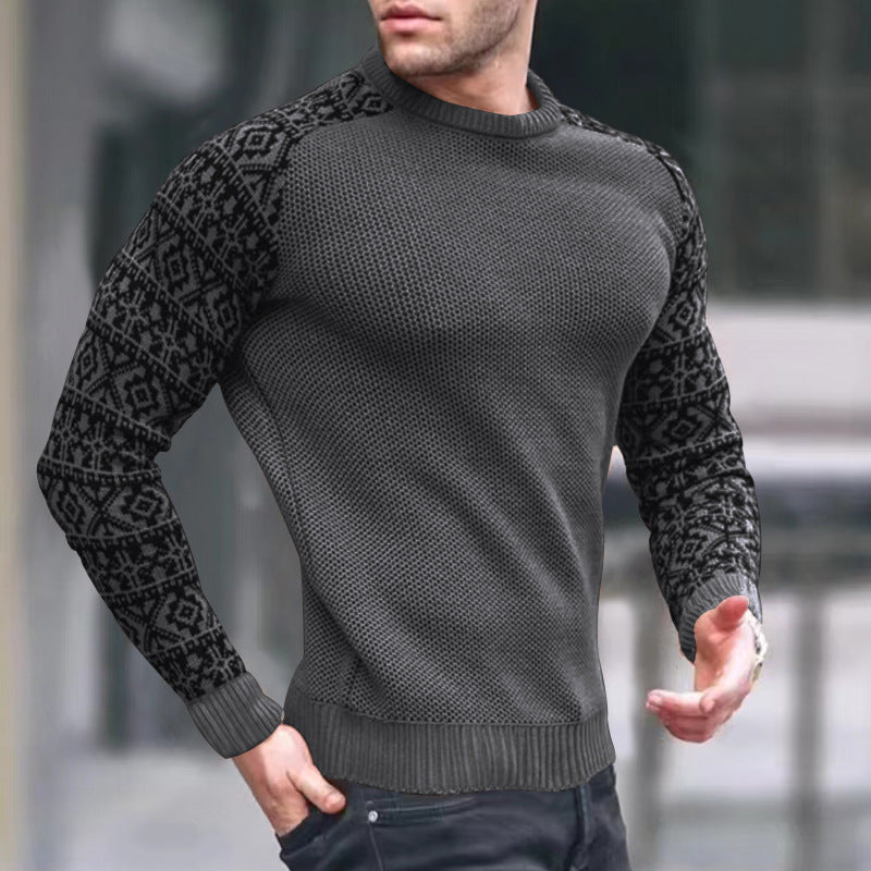 Streetwave Mens Graphic Knit Sweater For Men Premium Comfort Fit With Modern Pattern
