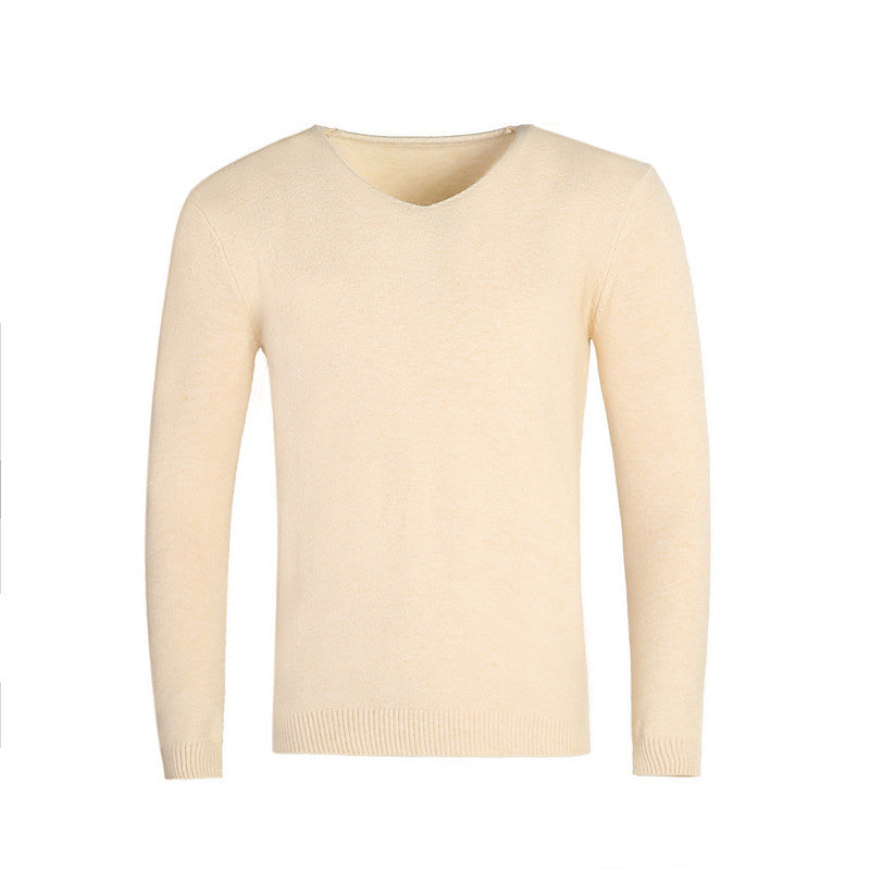 Street-wave Mens V-Neck Sweater Classic Fit Elegant Comfort For Office And Casual