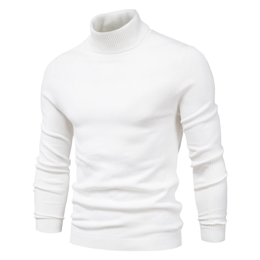 Streetwave Mens Turtleneck Sweater Cozy Warmth With Structured Knit Texture Winter Essential For Men